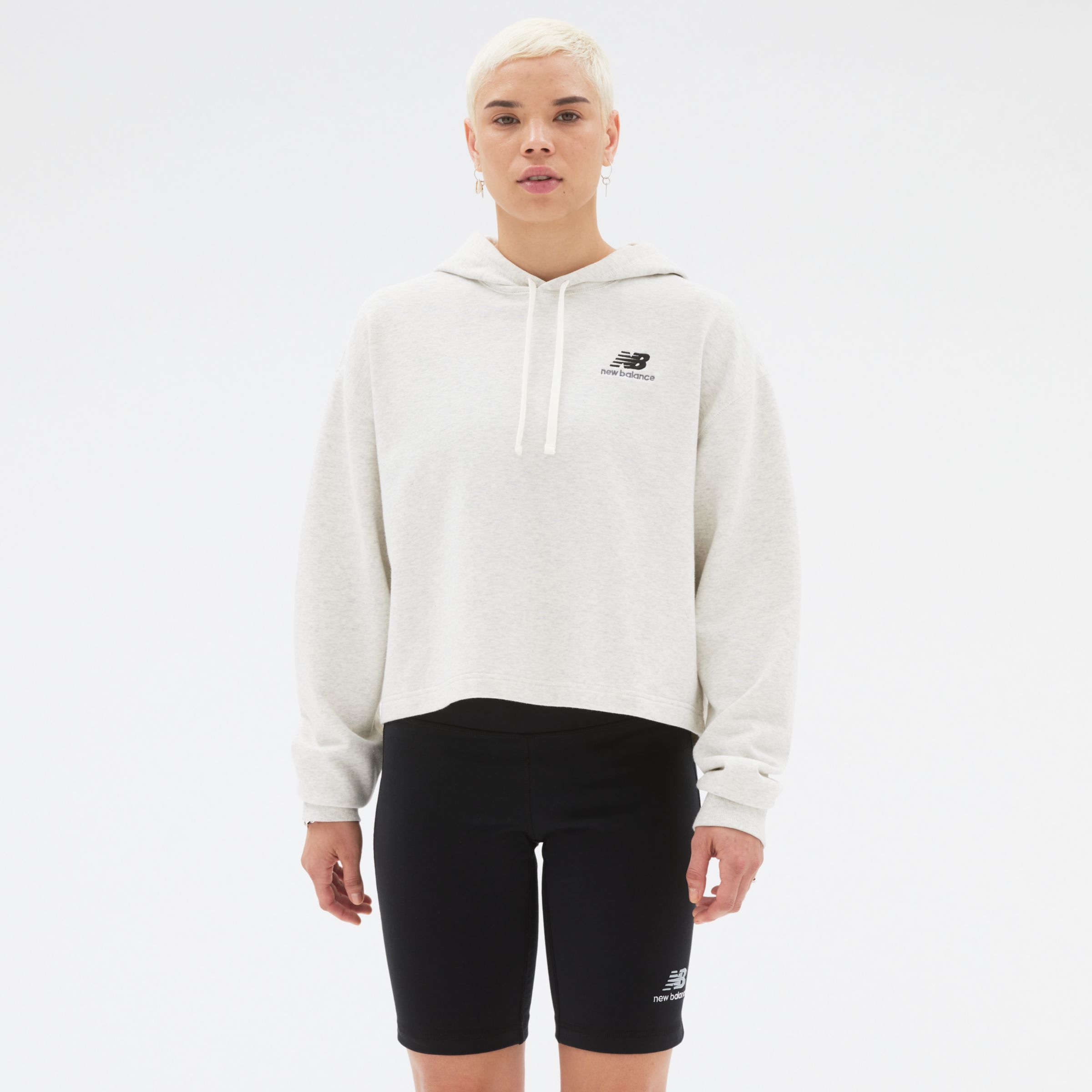 Buy Uni ssentials French Terry Crop Hoodie online New Balance KSA